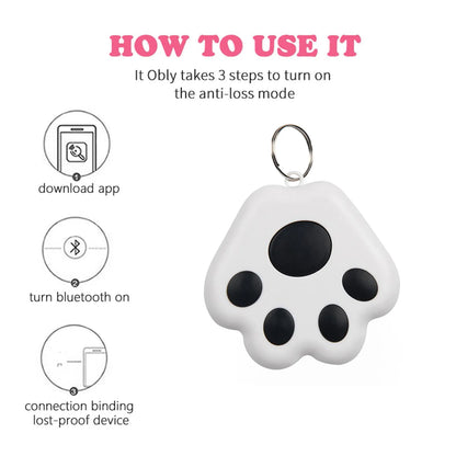 Dog Paw Shape Mini Smart GPS Tracker